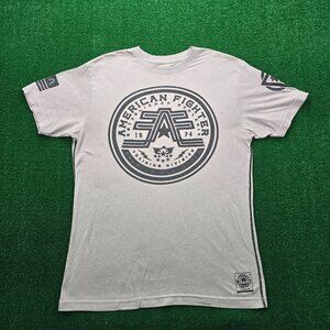 American Fighter Tshirt Mens XL‎ Beige Short Sleeve MMA Gym Training Division